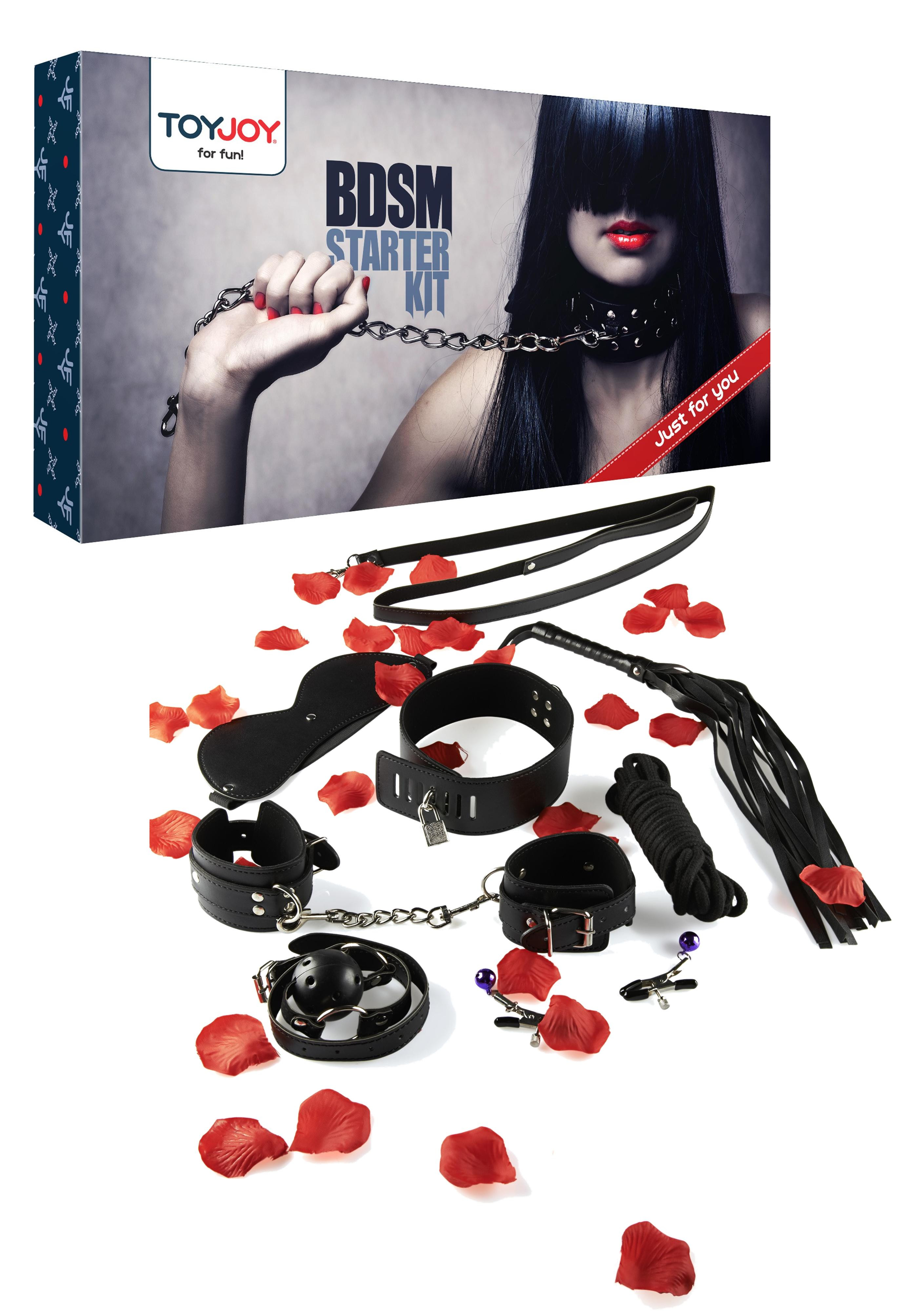 Kit costrittivo bondage corda frusta manette cavigliere bdsm pinze